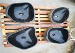 Outdoor Natural Stone Sink Changeable Green Pebble Stone Material Customized