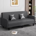 Synthetic Leather Modern Office Furniture Couch Medium Back With Armrest