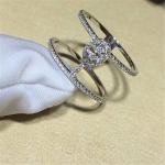 Luxury jewelry Luxury Jewelry Double circle ring material 18k white gold yellow
