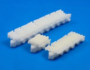 Quality 43B V shape created chains flexible conveyor system chains materials POM white color wholesale