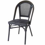 Light Weight Black Textilene Aluminum Bistro Dining Chairs