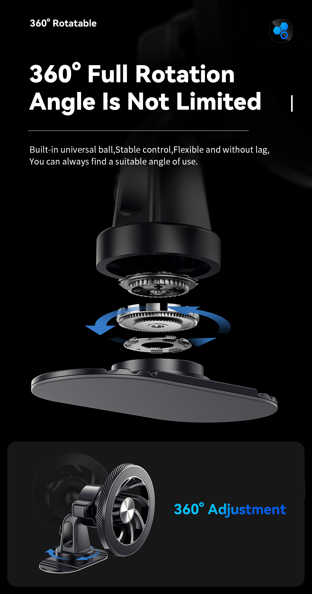 ESSAGER ES-ZJ24 Series Magnetic Car Phone Mount Holder