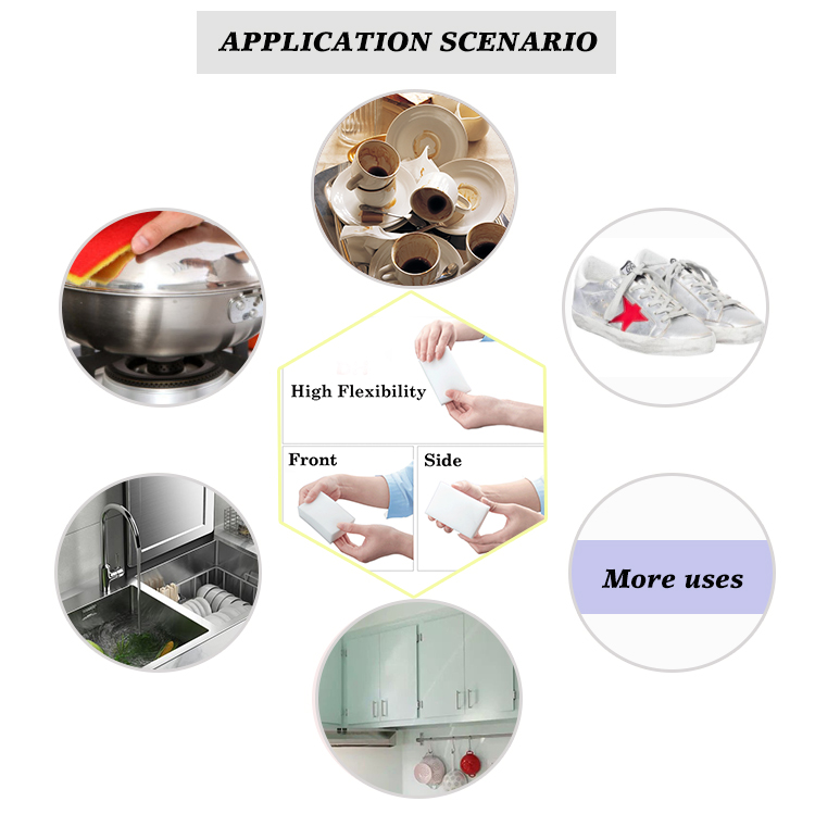 Custom Magic Sponge Eraser Magic Cleaning Sponge Fast Acting For Rust Removal