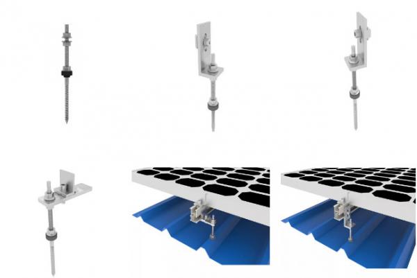 201 Stainless Steel Solar Hanger Bolt For Metal Roof Solar Mounting System