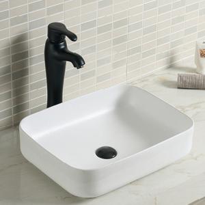 Quality 15 Inch Vessel Ceramic Bathroom Sink Bowl Stain Resistant Hand Wash White wholesale