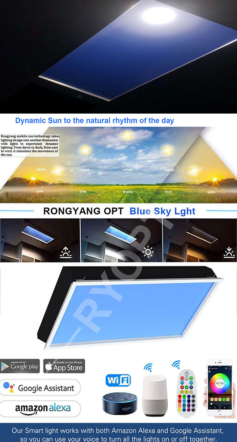 Ultra Thin Artificial Sunlight Panel Aluminum Alloy 120x60 110V Vertical