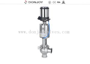 Quality Double Divert Sanitary Reversing Seat Valve 316L Stainless Steel 1/2&quot; Pneumatic wholesale