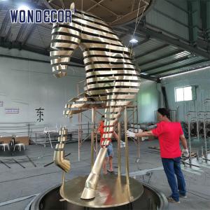 Quality Large Scale Stainless Steel Sculpture Fabrication Public Art Abstract Slicing Horse wholesale