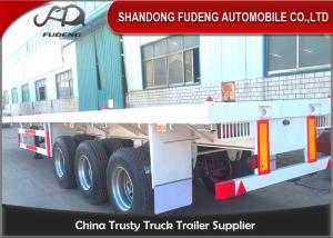 Quality Steel Flatbed Container Trailer ABS Brake System 40 Feet / 20 Feet Size wholesale