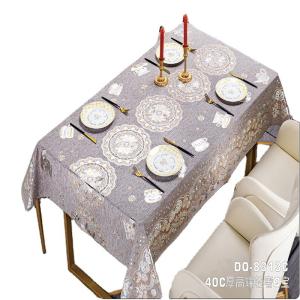 Quality Silver Soft Touch Top Seller Customized Non Woven Printed Tablecloth Reusable PVC Wedding Tablecloth Roll wholesale
