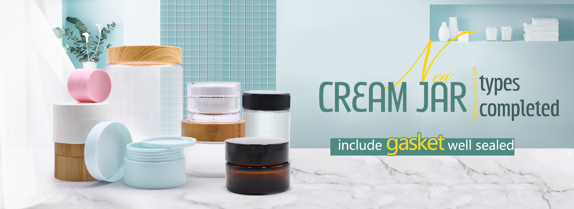 50g Factory Price Luxury Black Glass Cream Containers Eco Friendly Jar