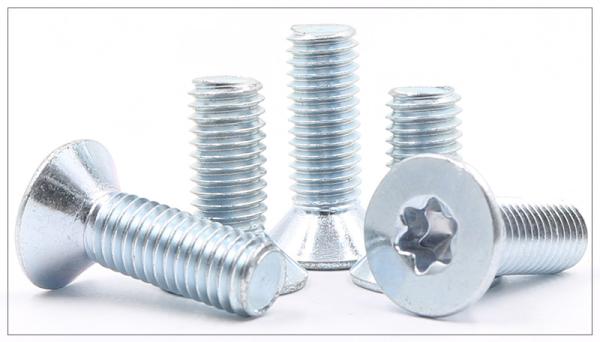 Zinc Plated Steel Torx Countersunk Head Screws GB2673 Torx Drive Flat Head