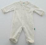 Snap Button Baby Footed Rompers Baby Girl Velvet Romper With Feet All Over Print