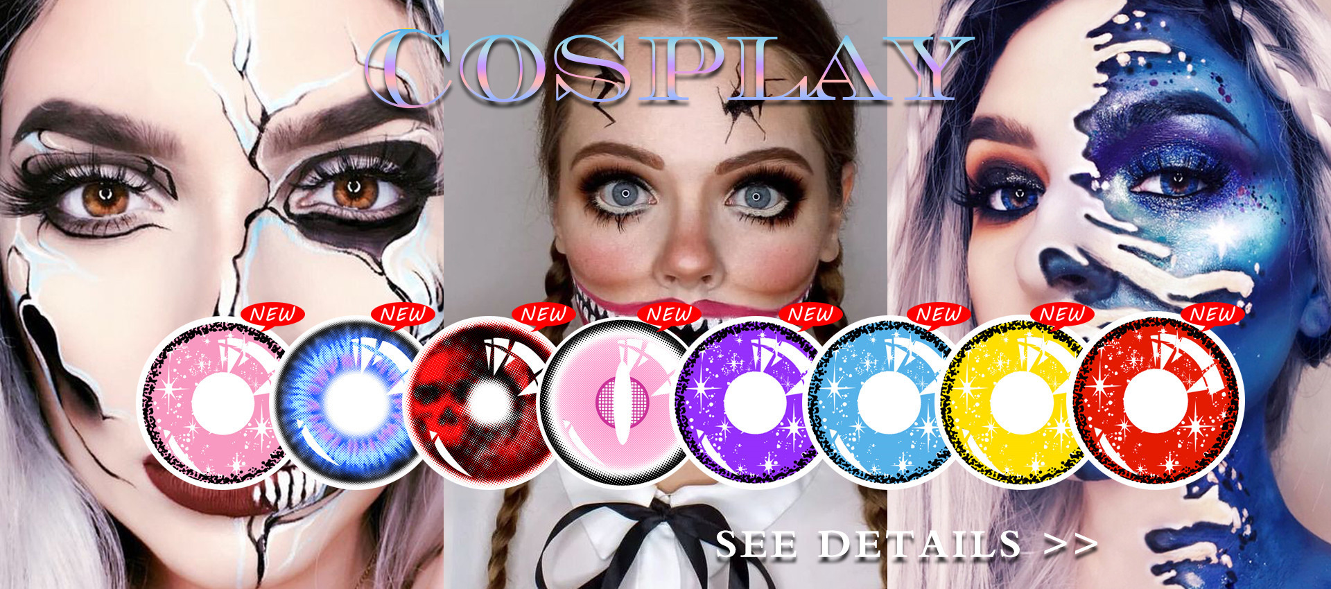 Cosplay Custom Contact Lens Crazy Halloween Color Contact Lenses Cosplay
