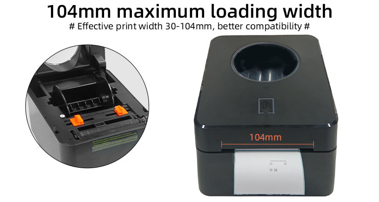 Thermal Barcode Printer for Label Printing 203dpi DC 24V/2.5A Return and Replacement