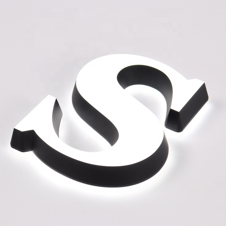 3D Acrylic double-sided luminous led letter indoor and outdoor shops and cafes