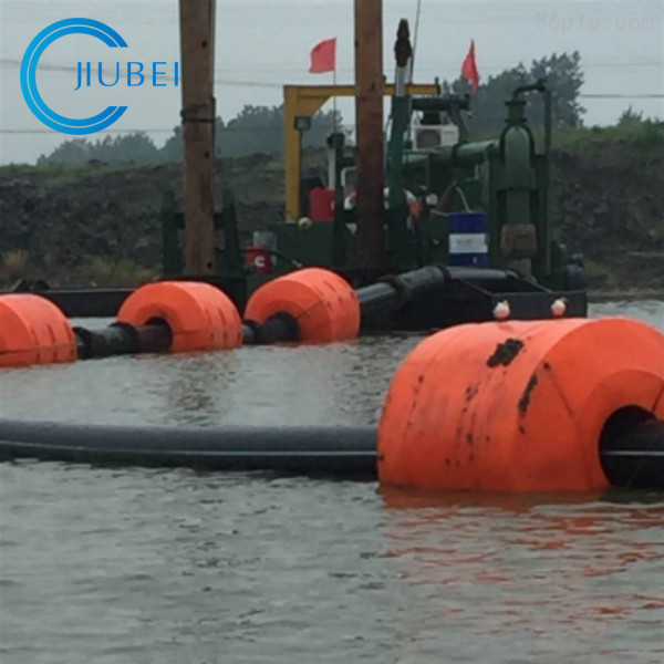 Yellow/Orange Cylinder Shape HDPE Pipe Floater For Customer Needs