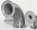 SS304 PFA Pipe Fittings 90 Degree Tri Clamp Fittings For Pharmaceutical Industry