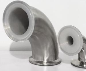 Quality SS304 PFA Pipe Fittings 90 Degree Tri Clamp Fittings For Pharmaceutical Industry wholesale