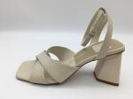 Soft Nappa PU Women'S Leather Heeled Sandals Pink / Beige / Orange