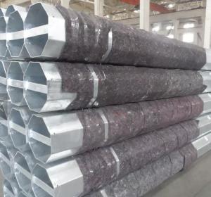 Quality 110kv Swaged Steel Tubular Pole 12 Foot Galvanized Steel Pole wholesale