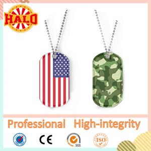 Quality High quality anodized aluminum country flag metal tag dog wholesale
