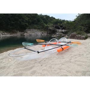 Quality Clear Ocean Double Fishing Kayak , Plastic Flat Bottom Canoe 450 Pounds Capacity wholesale