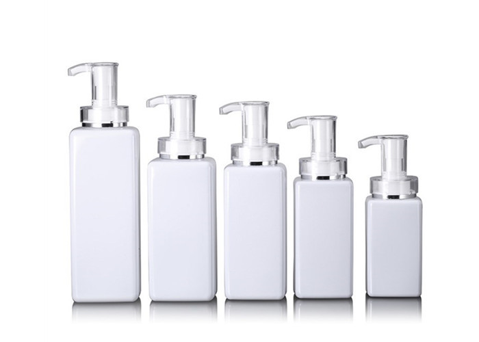 Square PET Plastic Flat Shoulder Bottles Shampoo Body Oil and Conditioner Wash Bottle Cosmetics Plastic Bottle