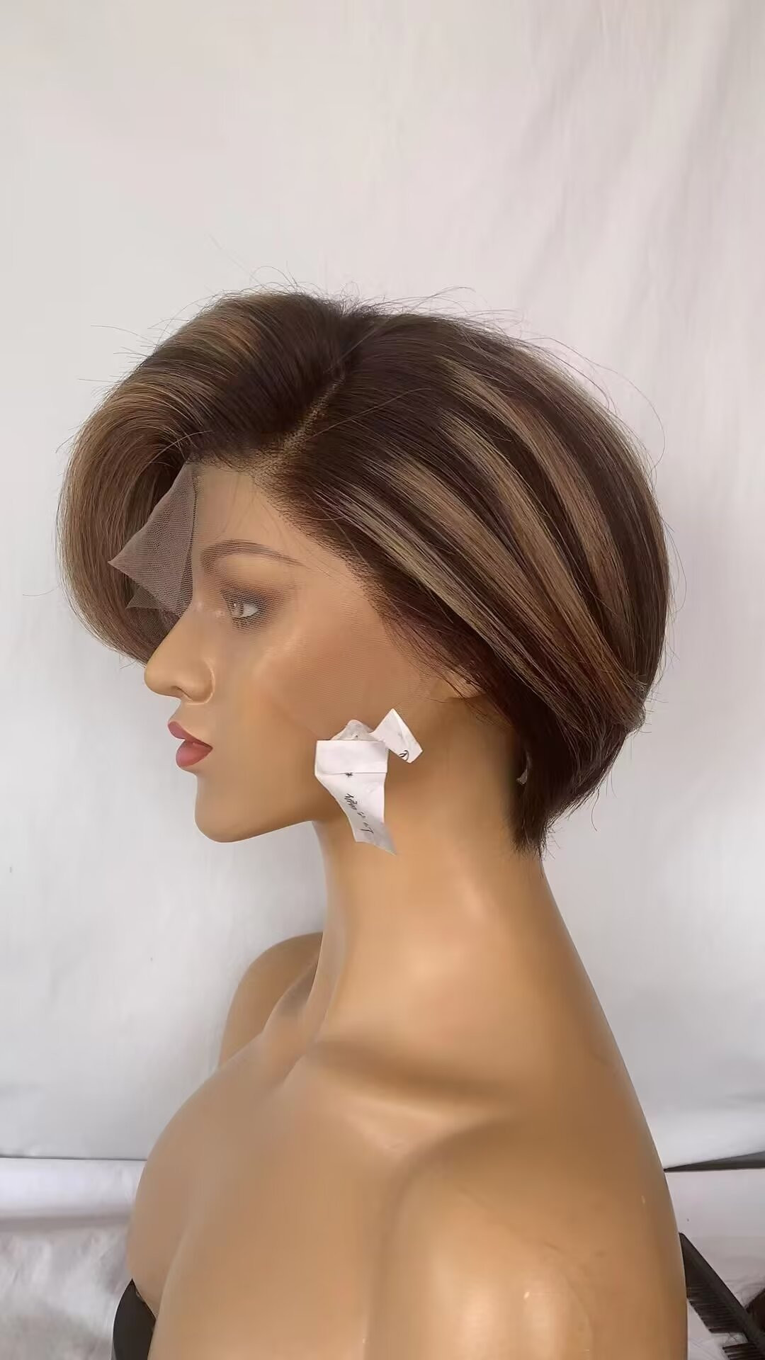 13x4 frontal lace wig short human hair wig piano color hair brazilian hair for black women