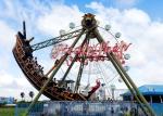 Outdoor Thrilling Swinging Pirate Ship Ride , FRP Material Pirate Ship