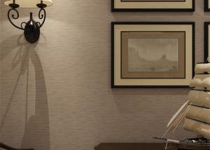 Quality Embossed Modern Removable Wallpaper Solid Color Wallpaper With Line Printing wholesale