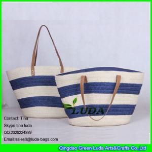Quality LUDA 2016 striped tote bag handmade summer paper straw beach bags wholesale