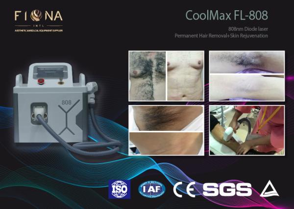 Professional Permanent Diode Laser Hair Removal Machine 808nm With Cooling