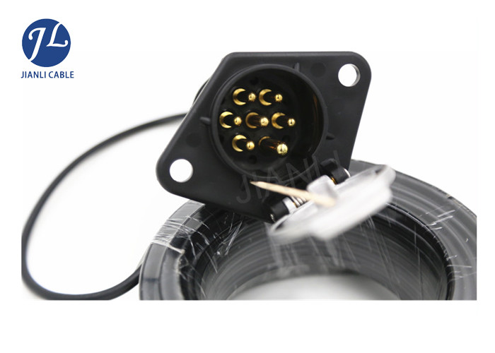 Custom Waterproof 7 Pin Coiled Trailer Cable For 1 Channel Camera