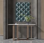 Polished Stainless Steel & Marble Console Tables - Affordable Luxury