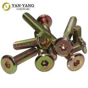 Quality Furniture Hardware flat Round head furniture hexagon socket screws wholesale