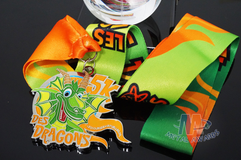 Dance Metal Award Medals , Custom Design Personalized Medals Bespoke Sublimated Ribbon