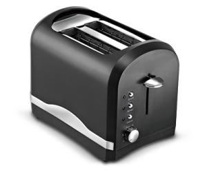 Quality Plastic Stainless Steel Black 2 Slice Small Toaster OEM ODM wholesale