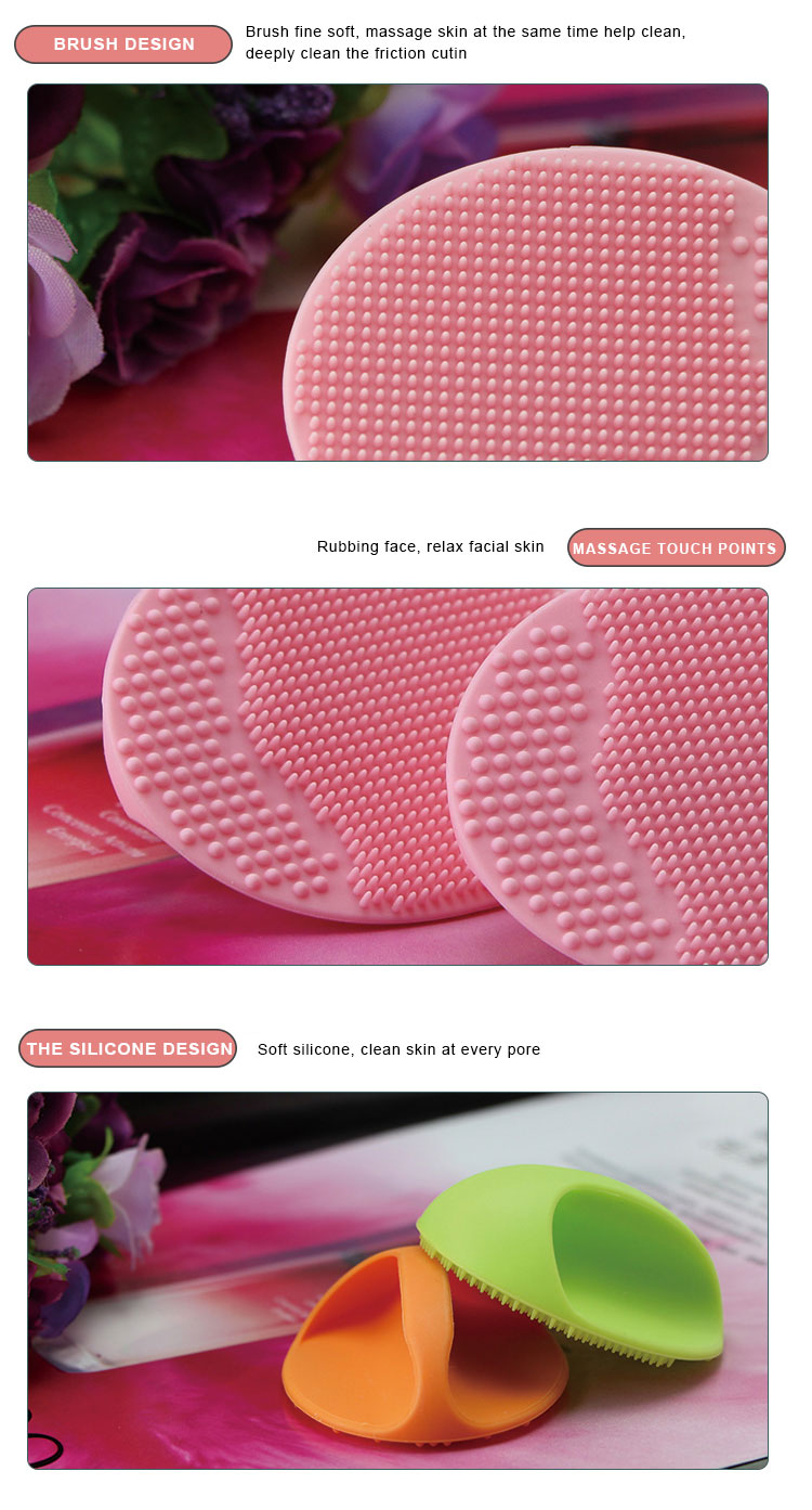 14.5g Colorful Silicone Houseware Silicone Face Cleaning Brush