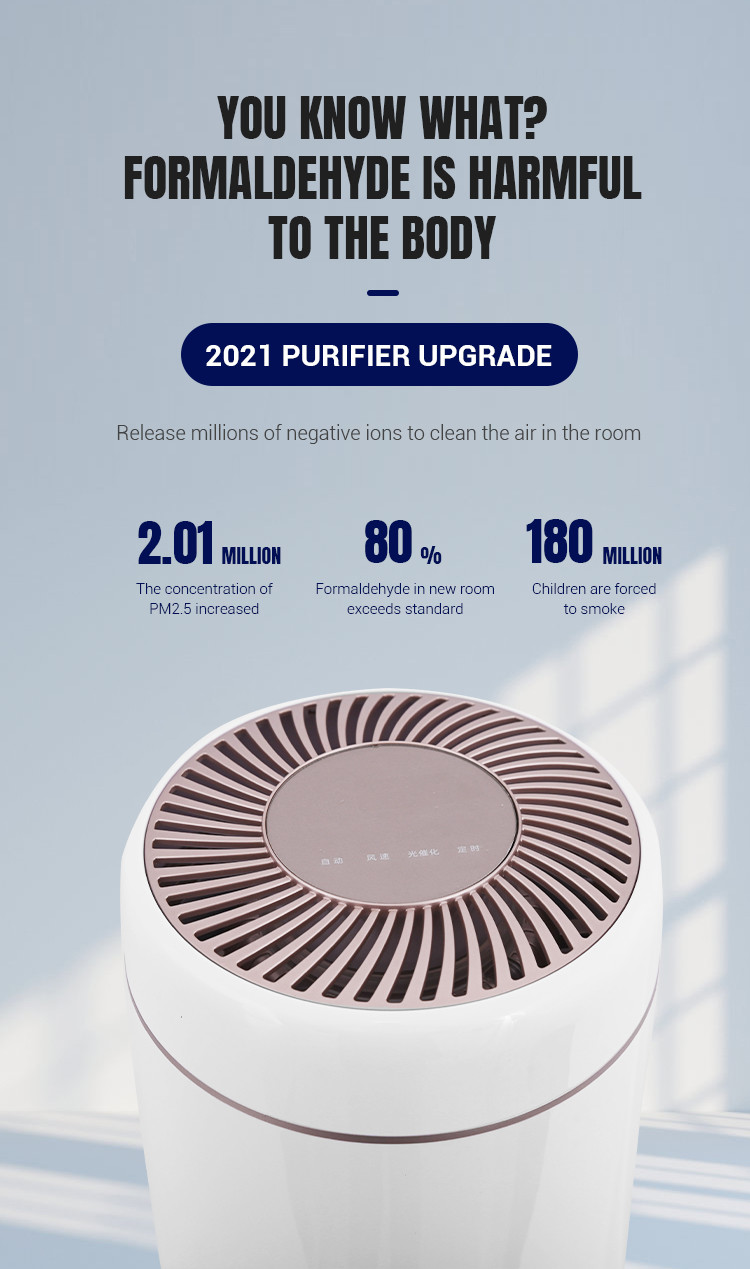 Low Noise Air Purifier Cleaner Removal 99.9% Air Purifier For Bathroom Odors