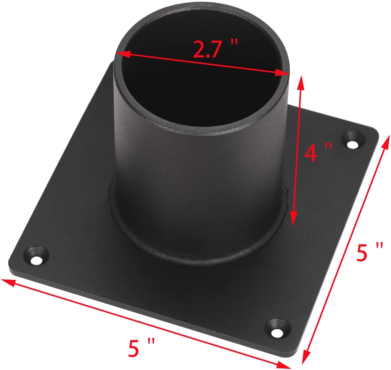 Heavy Duty Slip Fitter Tenon Adapter Base Straight Arm Wall Mount Light Bracket