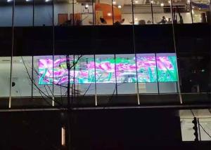 Quality SMD2020 P3.91 Glass Transparent Led Display 500x1000mm Cabinet wholesale