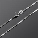 18K White Gold Link Chain Necklace for Women (NGO01)
