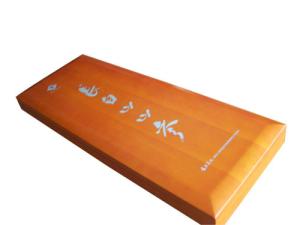 Quality Maple wood orange standard painting wood tea box wholesale