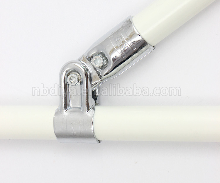 Lean Tube Chromed Metal Pipe Fittings Bright Color Corrosion Resistance