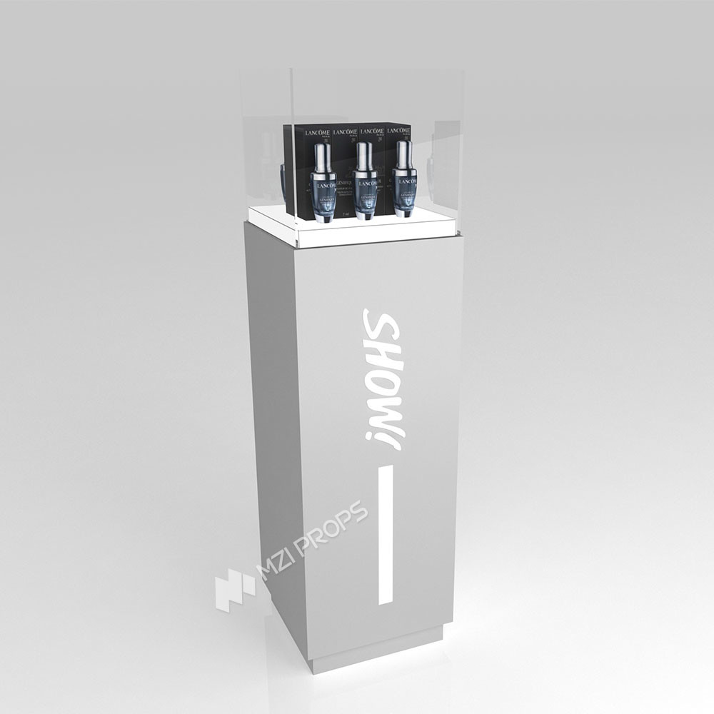 GDR05-JC05 Makeup Display Rack with 3mm Orange Semi-Transparent Acrylic Assembled Box for Fashion Boutique