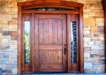 Exterior Solid Wood Door Front Entry Inswing / Outswing Opening With Sidelites