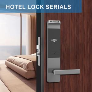 Quality RFID Card Smart Electronic Door Handle Lock Semiauto Aluminium Alloy For For Hotels wholesale