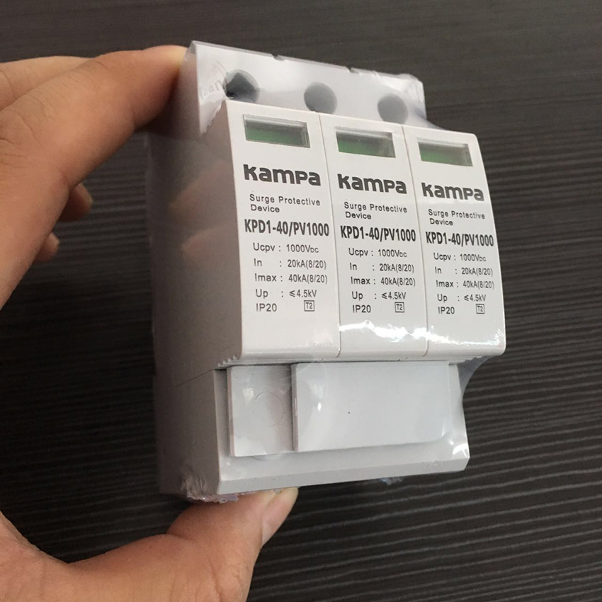 High quality 3 phase 1000V DC SPD 20/40KA Voltage Protector Lightning Surge Protector Device