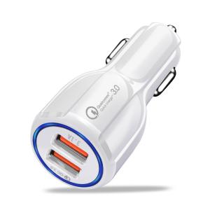 Quality QC3.0 Fast Car Charger , Dual Usb Car Charger Fireproof Multi Protection wholesale
